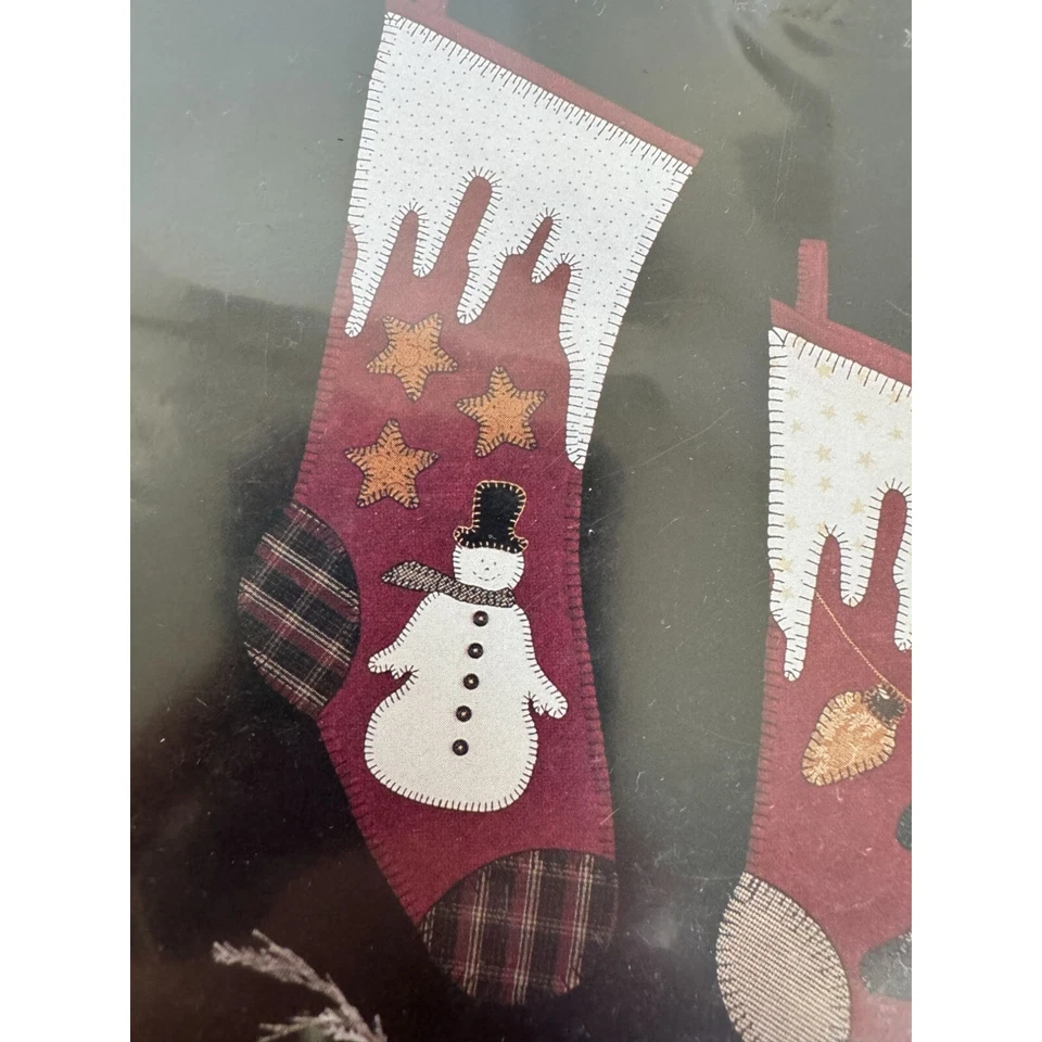 Snow Topped Stockings Pattern Thimbleberries Inc. 25" Long Christmas Holiday - Image 4 of 4