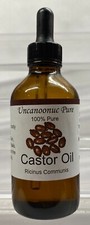 Castor Oil 100 Pure Organic Cold Pressed in Glass Bottle 4 ounce