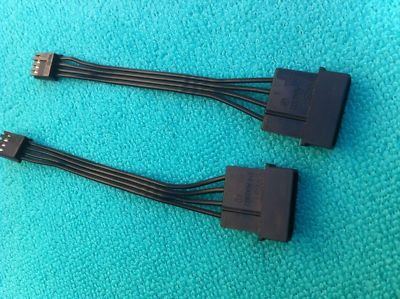 LOT 4 Pcs 4 Pin Molex to 3.5'' Floppy Drive 4 pin Power Extension Cable,Black 