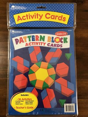 NEW Learning Resources Pattern Block Activity Cards 36 Grades 2-6 Teachers Guide