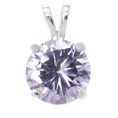 1.25 ct.Lab-Created Alexandrite Solitaire Pendant Necklace in Sterling Silver