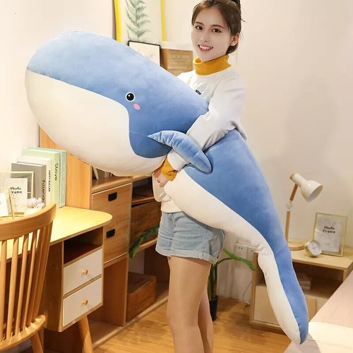 Giant Whale Plush Toy Big Soft Sleeping Stuffed Pillow Sea Animal Doll Club Gift - Picture 2 of 16