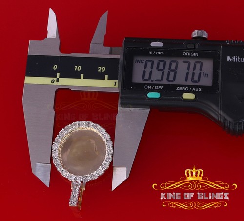 Echter 0,50ct Diamant Sterlingsilber 1" Plcture Charm Mode Gelb Anhänger - Bild 6 von 12