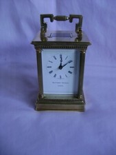 VINTAGE MATTHEW NORMAN CORINTHIAN 1754GG CARRIAGE CLOCK + KEY IN GWO 
