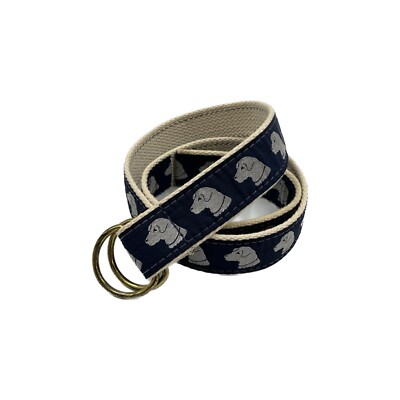 Dog Belt Navy Blue Lab Hound Puppy Pet Leather Man Loop Size