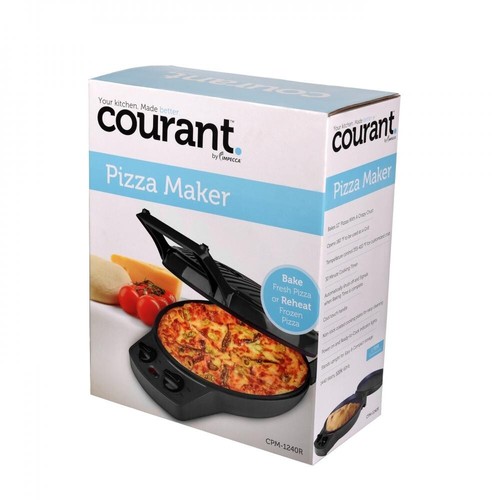 Courant 12 Inch Electronic Pizza Oven 180° Multi Purpose Dual Griddle Black OB - Picture 6 of 9