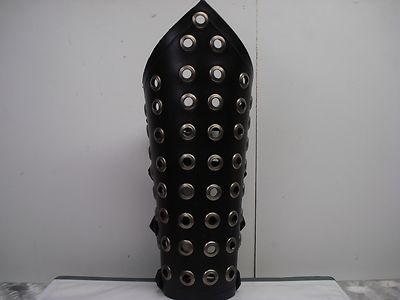 LEATHER EYELETS BLACK GAUNTLET.GOTH METAL... (MDLG0040)..... SAMAEL