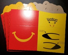 x25 Unfolded Happy Meal Pikachu Boxes 2021 Pokemon McDonald's Promo