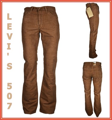 jeans levis da uomo 507 pantaloni levi's velluto a zampa svasati bootcut  w31 w32 | eBay