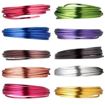 4mm Flat Aluminum Wire Anodized Art DIY Craft Jewelry 16 Gauge Wrap 18ft