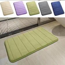 Memory Foam Bath Mat 2 Pcs 17 x 24 Inches Absorb Velvet Bath Rug