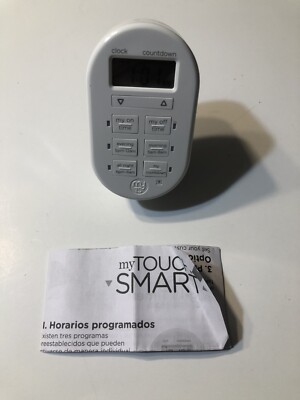 My Touch Smart By Jasco GE 26892 Indoor Simple Plug-In Digital Timer White 