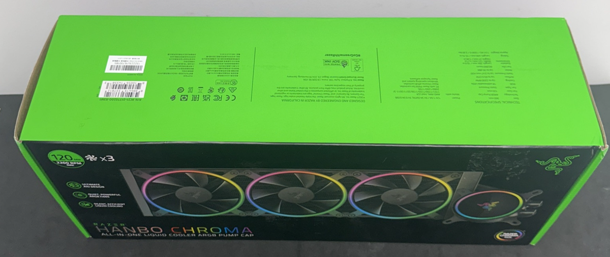 Razer Hanbo Chroma All-In-One 360mm Liquid Cooler ARGB Pump Cap
