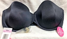 Maidenform Strapless Multi-Way Bra. NWT. Black 38D