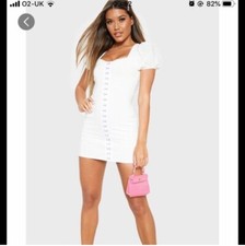 Pretty little thing white hook front dress