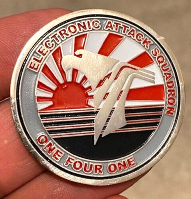 US NAVY VAQ 141 ''SHADOWHAWKS'' ELECTRONIC ATTACK SQUADRON CHALLENGE COIN