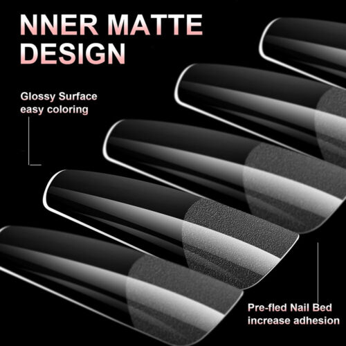 100Pcs/Box Full/Half Cover False Nail Tips Full Cover Fake Nail Extension UK - Picture 10 of 34
