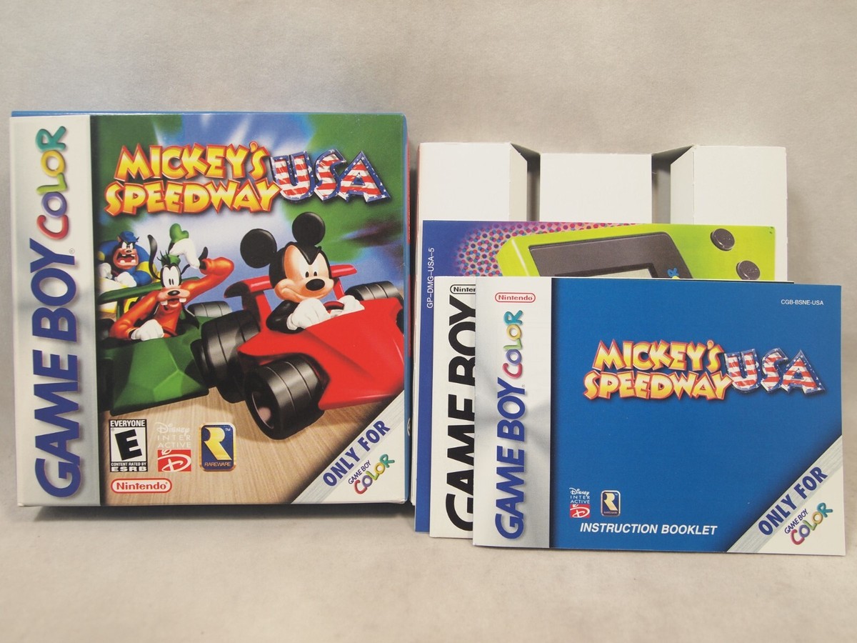 Mickey's Speedway USA (Game Boy Color | GBC) Authentic BOX MANUAL