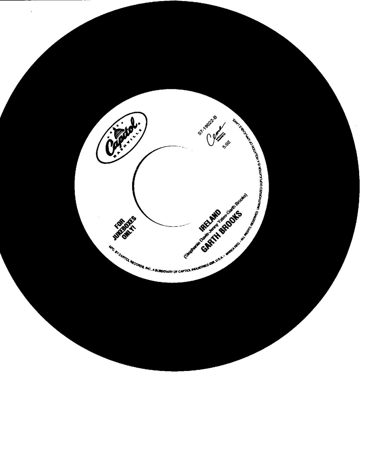 Garth Brooks " The Beaches Of Cheyenne / Ireland" 45 vinyl record eBay