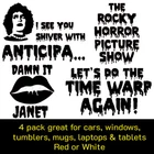 Rocky Horror Picture Show Four 5"  Vinyl Decal Car Window Tumbler Laptop Tablet