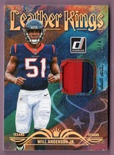 2023 DONRUSS LEATHER KINGS JERSEYS STUDIO SERIES WILL ANDERSON JR #D /49 PATCH
