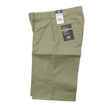 Dickies Twill Work Shorts Mens 30 Khaki Loose Fit 15 Inch Inseam Cell Pocket New