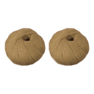 2 Knäuel Mohairgarn, weiches und flauschiges Häkelgarn Strick, khaki