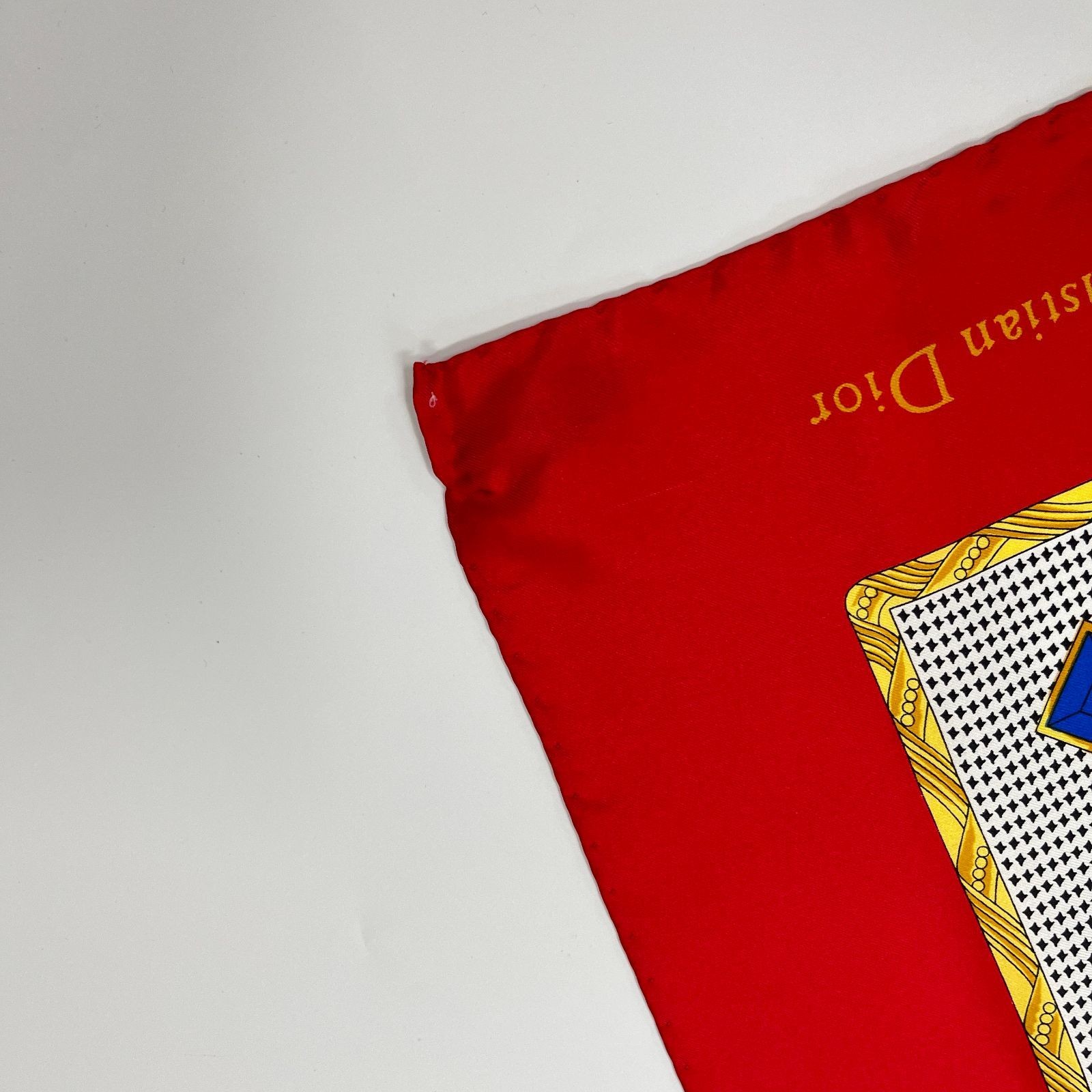 Christian Dior Silk Square Scarf Multicolor 33.1in Vintage Pre owned thumbnail 6