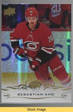 2018-19 Upper Deck Speckled Rainbow Foil Sebastian Aho #35 READ 0ga1