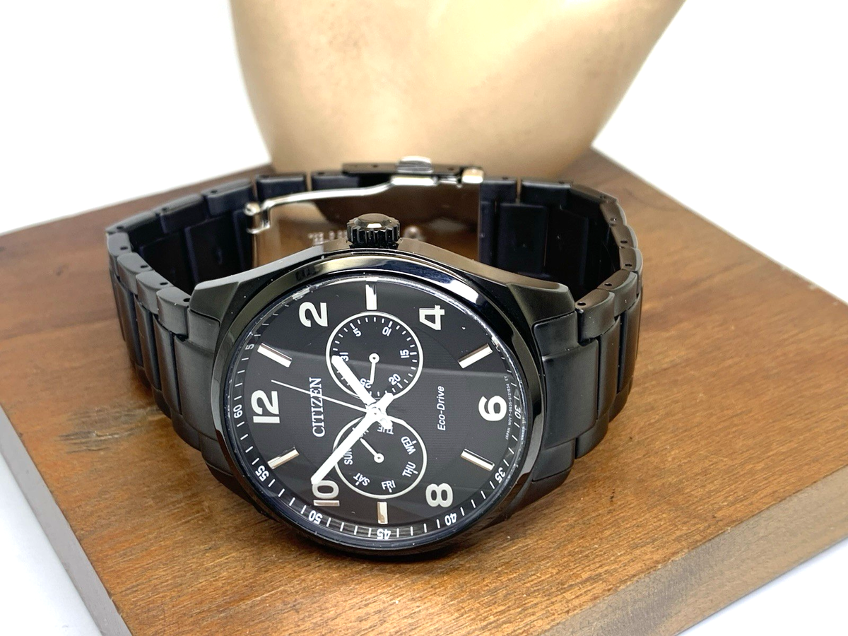 CITIZEN Eco-Drive 時計　CWB0901-02 Citizen Men's Watch AO9028-58E Eco-Drive Black Dial Stainless