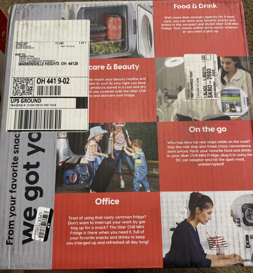 Uber Appliance Personal 4 Liter Portable Mini Fridge  Black - Image 4 of 4