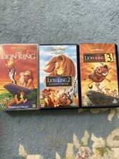 Disney Lion King 1, 2 & 3 VHS Video Tape Bundle PAL Uk