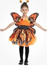 Butterfly Costume, Toddlers Butterfly Outfit with Wings Headband 12-24 Months