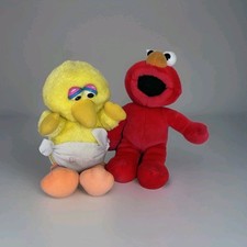 VTG Talking Elmo Loves You Plush 1997  Tickle Me Big Bird 96 SESAME STREET 12  