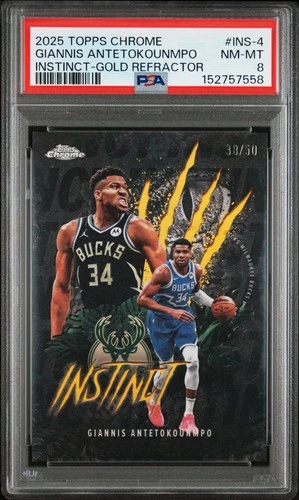 2025 Topps Chrome Giannis Antetokounmpo Refractors Gold (RAW)