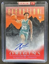 2024-25 Panini Origins KJ Simpson Jr. Elevation Signatures RC Red Auto #/49