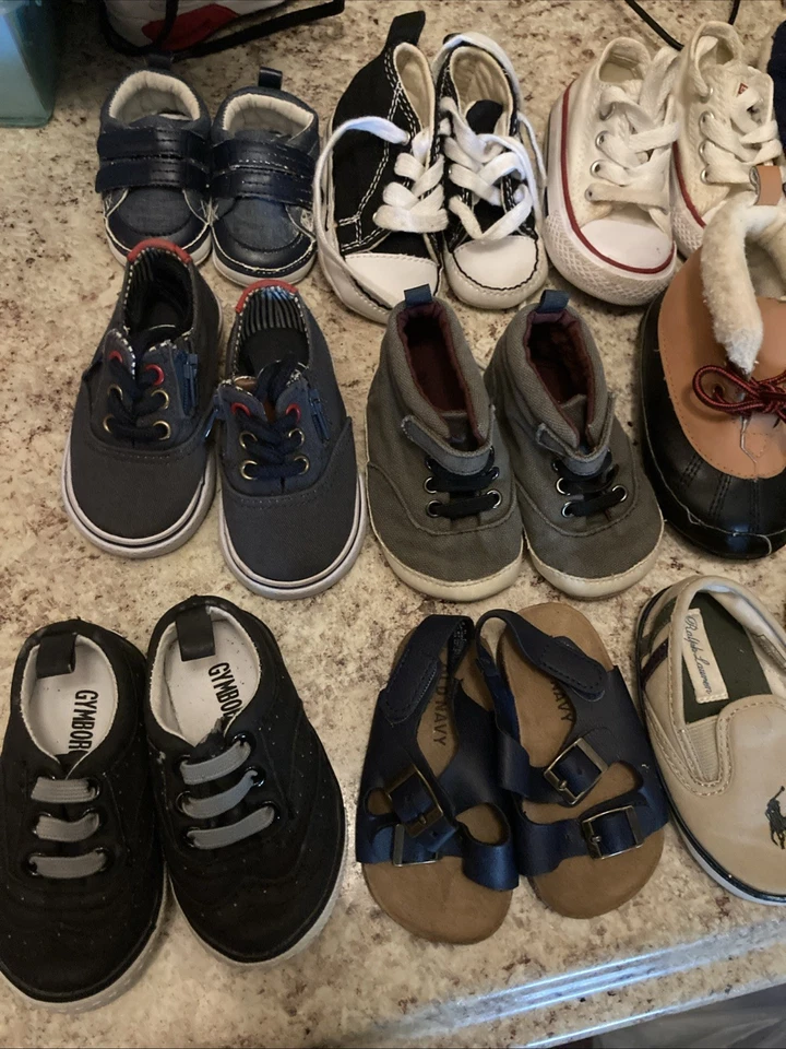 Lote de 12 Zapatos Bebé Niño Varias Marcas/Edad- NB 0-3 M 3-6M 9-12M + Foto 3 de 3