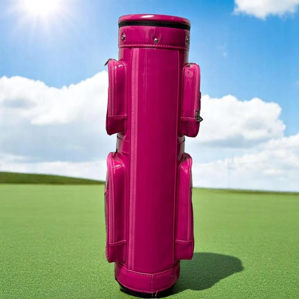 Carrito de golf Honma rosa esqueleto esmalte damas bolsa de transporte raro Japón usado Foto 3 de 4