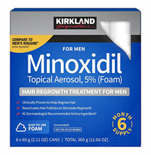 Kirkland Signature Minoxidil 5 Foam Men 6 Month Supply - Free Shipping