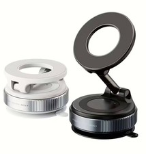 360 Vacuum Magnetic Phone Holder Suction Cup Car Mount Foldable Stand