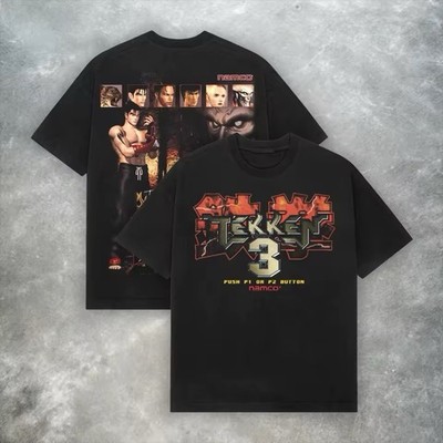 Tekken 3 Tshirt Shirt Retro Schwarz XL - PlayStation 1 Geschenk Gaming Sammler