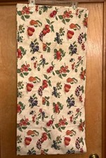 Longaberger Fruit Medley Lined Valance Curtain 74x 18 Fabric Pears Peaches Plums