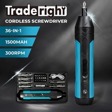 Traderight 4V Cordless Electric Screwdriver Set Fast-Charging 1500mah Power Tool