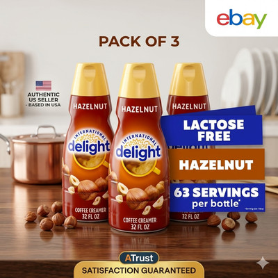 International Delight Hazelnut Liquid Coffee Creamer 32 oz. 3 Packs