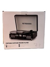 RetroAudio Record Player Audio Turntable Bluetooth Portable Suitcase Player