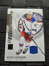 Upper Deck SP Rookie Authentics Alexis Lafreniere Rookie Mem #101 Rangers