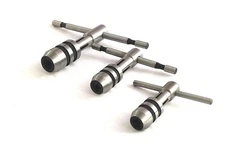 BUYOHLIC T-Handle Tap Wrench Set of 3 Pcs, 1/16" to 1/2" Solid Collet Jaws fo...
