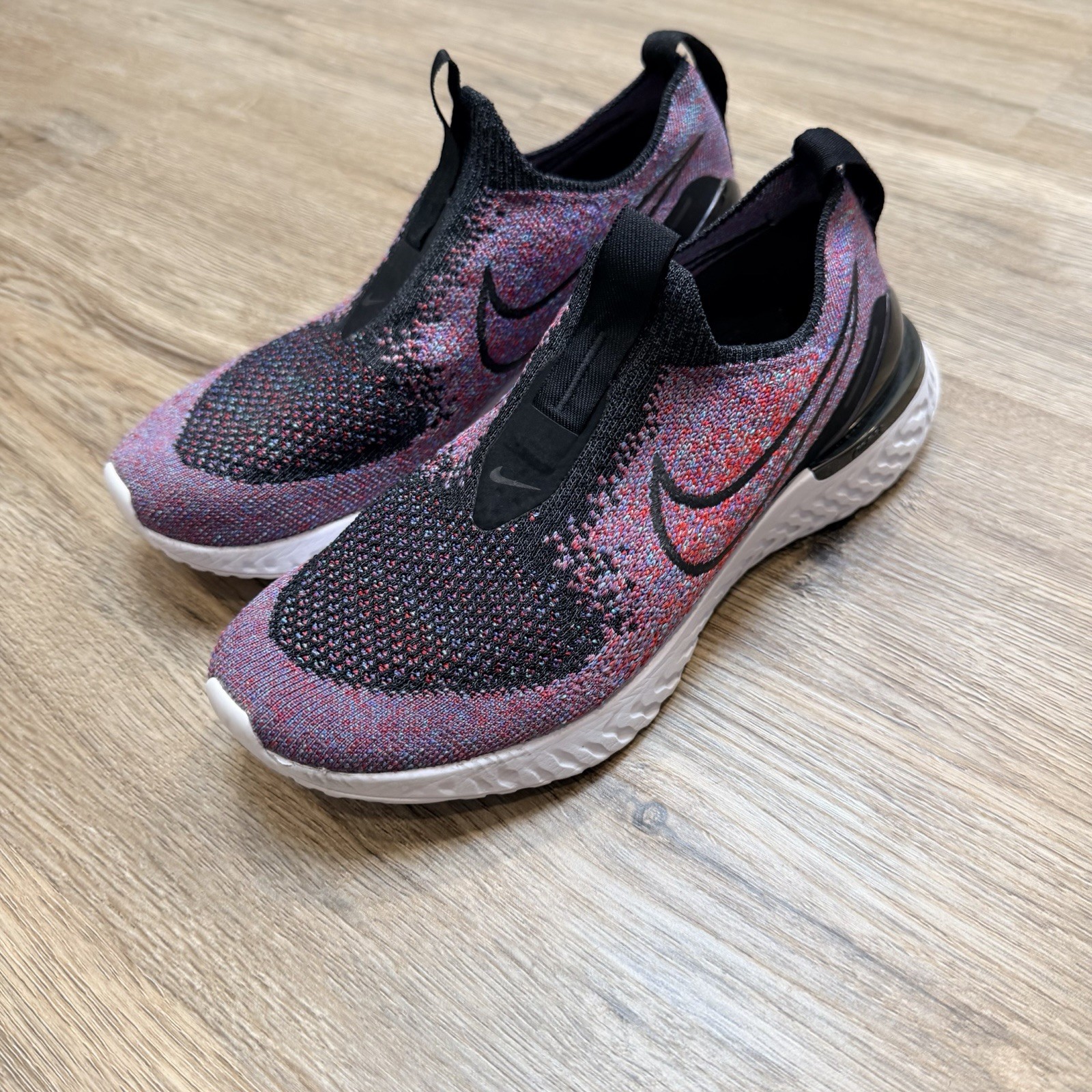 Nike Epic Phantom React Flyknit Black /Purple Run… - image 8