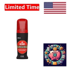 Instant Shine Protect Liquid Shoe Polish, Black, 1 Bottle with Sponge Applicat