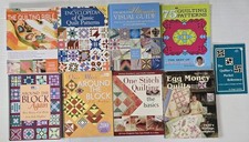 Lot of 9 Reference Pattern QUILTING Craft Books for Beginners, Easy.
